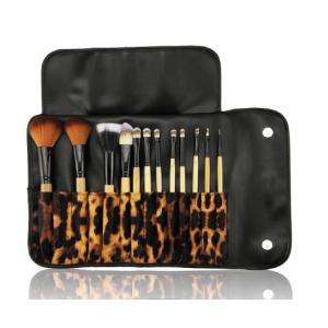 China MSDS 12piece Wooden Makeup Brush Set Synthetic Hair Makeup Brush supplier