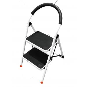 Multi Purpose 2 Step Steel Ladder Convenient Metal Folding Step Stool