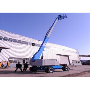 China Regulating Wheels Straight Boom Lift With Independently Operated Hydraulic Outriggers supplier