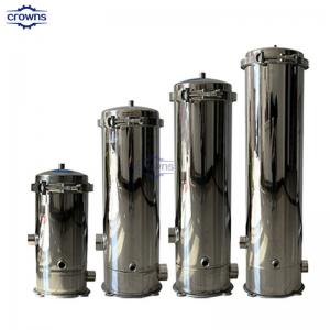 Manufacturer 10"20"30" 40" industrial water pre filter housing stainless steel bag cartridge filter housing