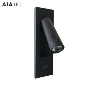 China Adjustable best selling USB bed wall light 3W led bedside wall light indoor reading wall light for hotel supplier