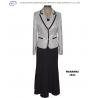 China ladies frock suit with Silver-grey jacket and black skirt wholesale