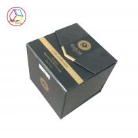China Flip Shape Gold Foiled Craft Paper Gift Box For Jewelry Packaging on sale