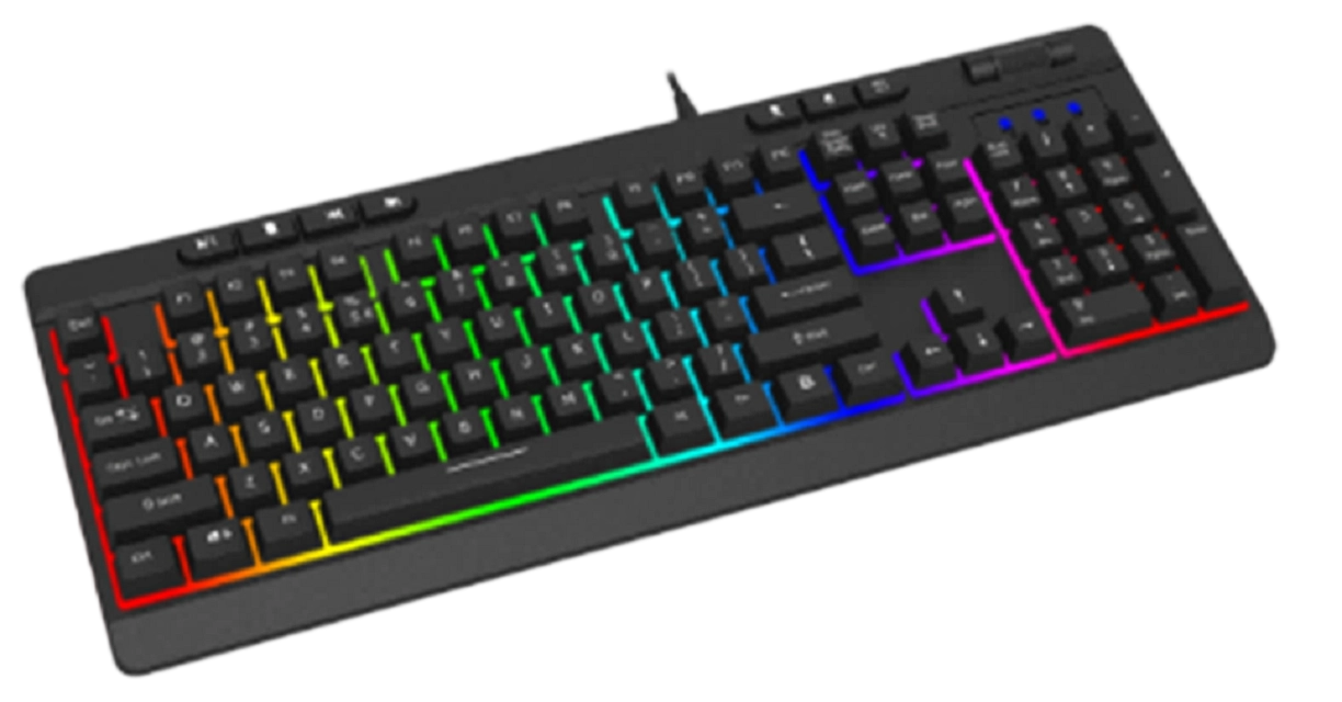 China RGB Backlit Mechanical Gaming Keyboard, 104-Key, FN Function, High Keycap Gap Lighting, 10M Click Life, 1.5M Cable supplier