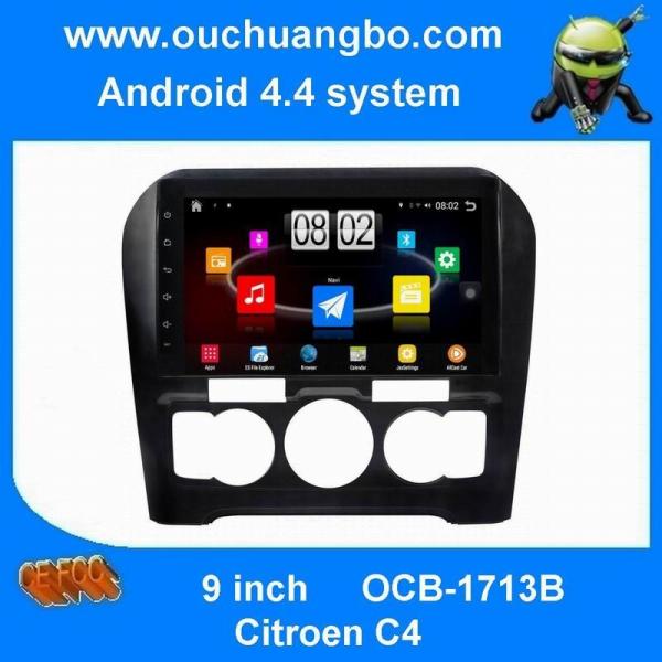 Ouchuangbo HD1024*600 android 4.4 car gps navi for Citroen C4 with bluetooth radio steering-wheel