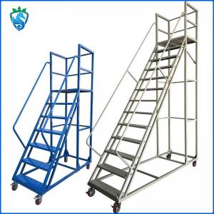 China 7 Foot 8 Feet Mobile Safety Step Ladder Lightweight Climbing Work Ladder With Pulleys supplier