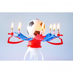 China Customized Football Musical Birthday Candles Paraffin Wax Material supplier