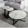 China Hot selling Round Center Table Stainless Steel Base Marble Top Coffee Tape Side Table wholesale