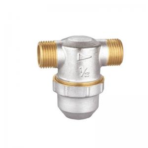 Nickel Plated Brass Filter Valve FT1006 Forged Brass Inline Strainer For Water System