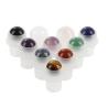 Wholesale 10ml Glass Roll On Bottles With Caps Various Convenient And Practical Roll On Plastic Bottle Pink Natural Gemstone Roller