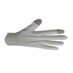Large Size Touch Sensitive Gloves 21s Cotton Yarn Warm Fleece Construction