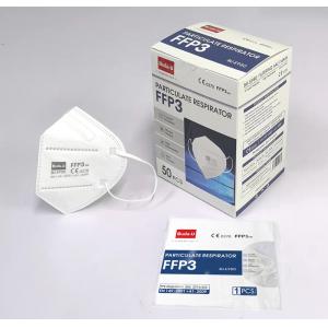 CE FFP3 Facepiece Respirator , FFP3 NR Disposable Face Mask 50Pcs/Box