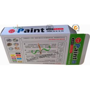 Fancy Cardboard Office Paper Box , Multi Color Painting Marker Pen Packaging Box