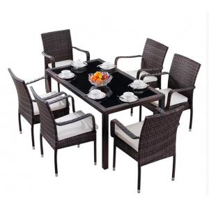China Hotel PE Rattan wicker chair Aluminium Outdoor Garden Patio stackable chair and table supplier