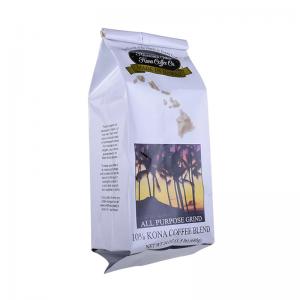 Heat Seal Matte Black Stand Up Ziplock Plastic Pouch 1kg Coffee Side Gueest Bottom Coffee Bag