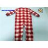 China Heart Applique Plaid AOP Newborn Boy Pram Suit Crew Neck All Over Print Coverall wholesale