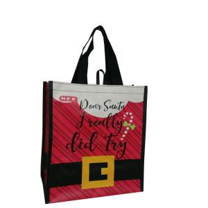 China 30cmPP Reusable Shopping Tote Bag Red Wine Gift Bags Reusable Tote Bags With Logo supplier