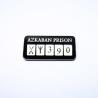 China Prisión de Azkaban Hierro Enameloso De Plata Finish Lapel Pin Personalizado Con Embragaduras de Mariposa wholesale