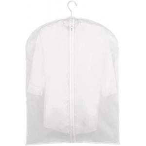 China Zipper Suit Clear Garment Bags PEVA Material Dress Coat Clothing Storage supplier