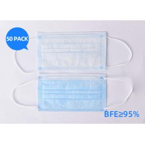 Non Woven Filterable Sanitary Outdoor Disposable Face Mask With Elastic Earloop
