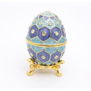 Faberge Egg Crystals Jewelry Trinket Box Gift Enamel Easter Faberge Egg Jewellery Box Ring Earrings Russian Case