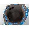 3D Effect Blue Bucket Bag , Psychedelic Crossbody Bucket Bag