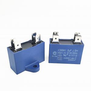 CBB61 450V 2.0mfd 250 Terminal Air Conditioner Fan Capacitor Plastic Triangle With Location Hole