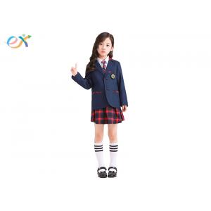 Toddler Girl School Uniforms , Custom Stylish School Uniforms With Jacket And Skirts