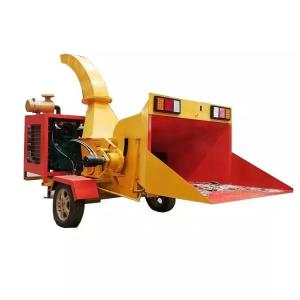 China Industrial electric wood log chippers heavy duty mobile round wood log chipping machine sawdust crusher machine for sale supplier