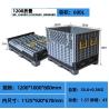 China Heavy Duty Industrial Use Folding Plastic Pallet Box Plastic Stackable Collapsible Pallet Crates With Half-Open Windows wholesale