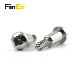 China Metric Custom M3 Nickel Plated Cross Round Head Tapping Thread Step Shoulder Screw wholesale
