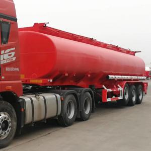 Carbon Steel 33000 Liters Crude Palm Oil Fuel Tanker Trailer