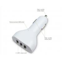 China 3 Port Micro USB Car Charger Output DC 5V 4A 81 * 46 * 28 mm White Colour on sale