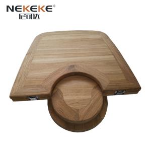 China Foldable Design Teak Wood Table Top 900X500mm 570X 500mm Barrel Shaped wholesale