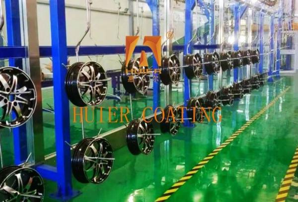 PLC Controlled Electrostatic Painting Line For Motorcycle Wheel Production With Optional Expansion Modules