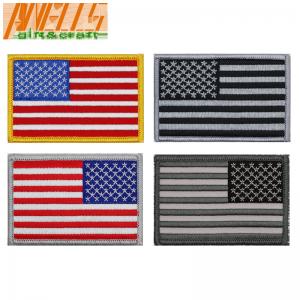 China Merrow Border Velcro Backing Embroidery Flag Patch supplier