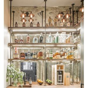 Custom Bars & Wine Liquor Shelves , Stainless Steel Wall Mounted Shelves