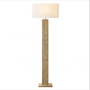 OEM Fabic Shade Dimmable Brass Standing Floor Lamp AC 85-265V