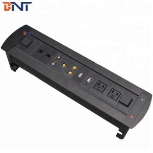 USB / RJ45 / VGA Rotating Power Socket Tabletop Interconnect Box