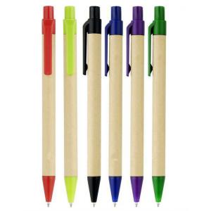 eco paper barrel promotional gift pen ,green ball pen with logo printing