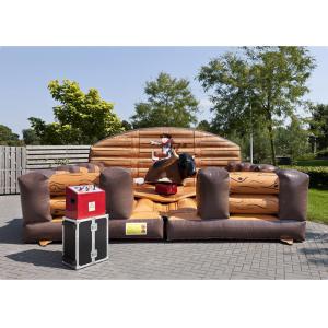 China Inflatable Riding Mechanical Bull Rodeo Ride , Inflatable Mechanical Bull Mattress supplier