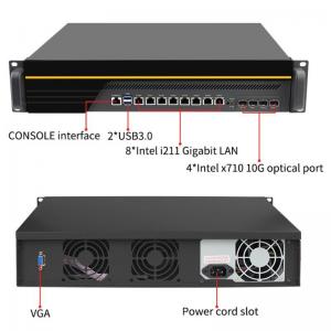 China Intel® C236 support XEON E3-1225V5 CPU firewall PC appliance 2U rackmount 8 LAN 4 ports 10G SFP fiber optical supplier
