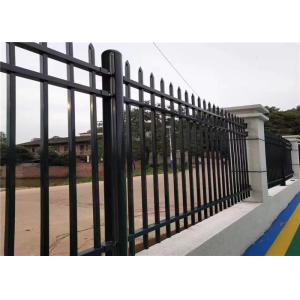 Galvanized Steel Tubular Metal Fence Q195 Or Q235 Black Powder Coated