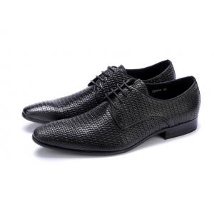 All Woven Bright Genuine Mens Leather Dress Shoes , Leather Oxfords Shoes For Men
