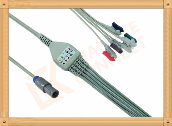 Avances patientes créatives de l'agrippeur AHA 5 de Pin du câble 6 d'ECG pour