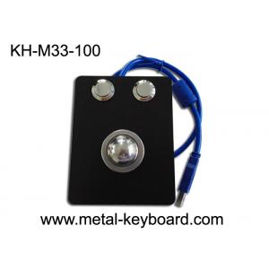 Panel Mount Industrial Pointing Device Black Metal Trackball IP65 Smooth Operation