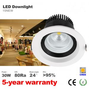 30W LED Downlight 140mm hole 24 degree or 60 degree beam angle CREE COB LED lamp