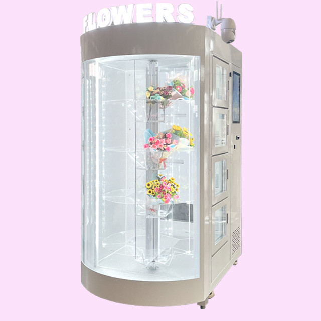 China Distributeur de fleurs fraîches avec 24 fentes réfrigéré et automate à fleurs en libre-service supplier