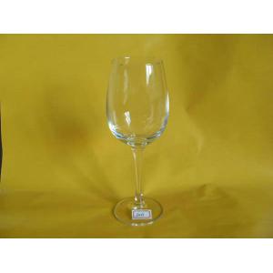 China 430ml handmade drinking Clear blown Goblet Wine Glass, customized printed cups supplier