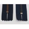 Black Nickel Teeth Metal Coat Zippers , 5# Auto Lock Copper Metal Zipper By The